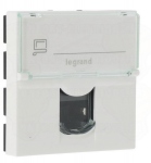 Prise RJ 45 cat. 5E FTP blanche 2M Legrand Mosaic