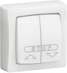 Bouton poussoir - Double - Pour volets roulants - Complet - Blanc - Legrand 086010L