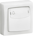 Bouton poussoir - Porte �tiquette - Complet - Blanc - Legrand 086009L