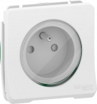 Prise 2 P+T - Blanc - Composable - Schneider electric MUR39133