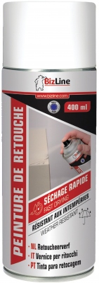 Peinture de retouche - Blanc cr�me - RAL 9001 - 400 ml - Bizline 750061