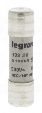Fusible cartouche cylindrique - 10 x 38 - 20 Amp�res - Type gG HPC - Sans voyant