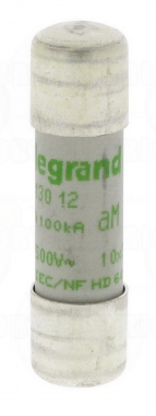 Fusible cartouche cylindrique - 10 x 38 mm - 12 Amp�res - Boite de 10 - Legrand 013012