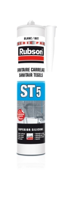 Mastic silicone - Rubson ST5 - Lissage facile - Blanc - Cartouche de 300ml - Rubson 1631737