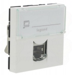 Prise RJ 45 cat. 6 STP blind�e alu 2M Legrand Mosaic