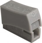 Borne luminaire - Grise - Pour 1 fil rigide et 1 fil souple - Boite de 100 - Bizline 103400