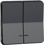 Bouton poussoir - LED - Double - Gris - Composable - Schneider electric MUR35228