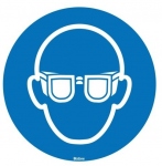 Panneau PVC - Rond - LUNETTES DE PROTECTION - Lot de 1 - Bizline 730751