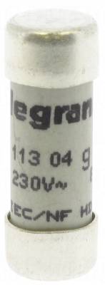Fusible cartouche cylindrique - 8.5 x 23 - 4 Amp�res - Boite de 10 - Legrand 011304