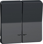 Enjoliveurs - 2 demi - Gris - Mureva styl - Schneider electric MUR34205