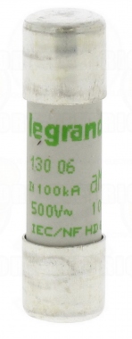 Fusible cartouche cylindrique - 10 x 38 - 6 Amp�res
