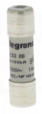 Fusible cartouche cylindrique - 10 x 38 - 8 Amp�res - Type gG HPC - Sans voyant