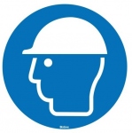 Panneau PVC - Rond - CASQUE DE PROTECTION - Lot de 1 - Bizline 730752