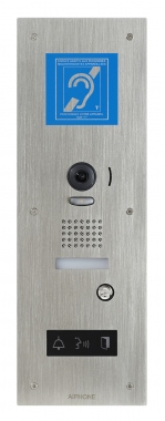 Platine de rue - Vid�o - Encastr�e - Pour moniteur JP4MED - En inox - Aiphone JPDVFLBM