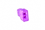 Bornes de connexion automatique 2 entr�es Christal mini Violet