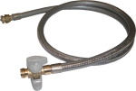 Robinet gaz - ROAI - M / M - ROBIFLEX - Flexible 1.50 m et bouchon - Diam�tre 15 x 21 mm - Banides 0239105