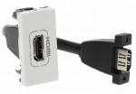 Prises audio vid�o HDMI type A pr�-connect�e Legrand Mosaic