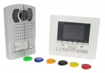 .Kit vid�o couleur Polyx Memory platine saillie 1 appel avec badge