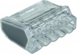 Borne de connexion - 5 entr�es - Transparente - Grise - 0.5 � 2.5 mm� - Boite de 500 - Bizline 103425