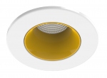Collerette - Pour spot encastr� Aric EF8 - Blanc et dor� - Ronde - ARIC 11037