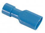 Cosses 6.35 x 0.8 mm femelle isol�es bleu - Boite de 100