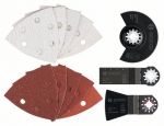 Set 13 accessoires GOP - Lame segment / Plongeante / Spatule / Feuilles abrasives - Bosch 2608661694
