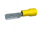 Cosses 6.35 x 0.8 mm male jaune - Boite de 100