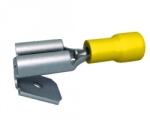 Cosses 6.3 x 0.8 mm male / femelle jaune - Boite de 100