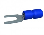 Cosses fourche pour vis de 3 mm bleu - Boite de 100