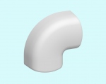Angle plat - Pour goulotte de climatisation - 120 x 75 mm - Blanc - Iboco 06833