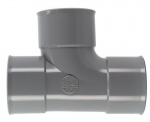 T� pied de biche PVC - Femelle / Femelle - 87�30 - Diam�tre 50 mm - Nicoll UTJ188