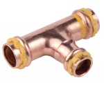 T� r�duit � sertir - Pour tube cuivre - Gaz - Diam�tre 16 - 16 - 14 mm - Comap 5130RVG161614