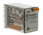 Relais miniature 230 volts 4 contacts 7 amp�res + LED