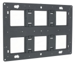 Support � vis 2 x 3 postes - 6/8 modules