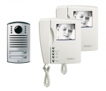 .Kit vid�o noir et blanc 2 fils Swing platine saillie 2 appels