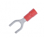 Cosses fourche pour vis de 6 mm rouge - Boite de 100