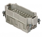 Insert m�le - A sertir - 16A - 500V - 32P+T - Gabarit 77.27 - ILME CQEM32