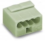 Borne micro pour boite de d�rivation - Wago - 0.6 � 0.8 mm� - 4 conducteurs - Gris clair