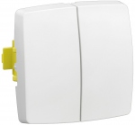 Commande double - Va et vient ou bouton poussoir - Composable - Blanc - Legrand 086120L