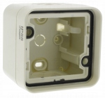 Boitier saillie 1 poste Hager Cubyko composable blanc