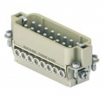 Insert m�le - A visser - 16P+T - 16A - 250V - Gabarit 66.16 - Num�rot� de 17 � 32 - ILME CDAM16N