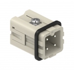 Insert m�le - A lame de pression - 3 p�les + Terre - 10A - 400V - Gabarit 21.21 - ILME CKSM03