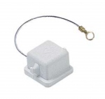 Couvercle plastique - Avec pivots et joint - Pour inserts femelles - Gabarit 21.21 - ILME CK03C