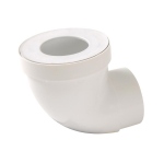 Pipe coud�e pour WC - Courte - Diam�tre 93 mm - Nicoll CW55