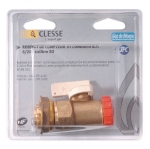 Robinet gaz - Pour compteur G4 - Calibre 20 - Condamnable - Blister - Clesse CD01008C