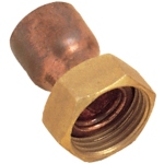 Raccord 2 pi�ces droit en laiton - Femelle 40 x 49 vers Femelle 40 mm - Sachet de 2