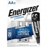 Pile lithium Energizer Ultimate - LR6 - 1.5 Volts - Blister de 2 piles