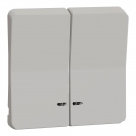 Enjoliveurs - 2 demi - Blanc - Mureva styl - Schneider electric MUR39205