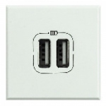 Prise USB Double - Chargeur 5 Volts - Bticino Axolute - Blanc