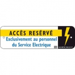 Plaque - Alu - ACCES RESERVE - CATU AM-51/2